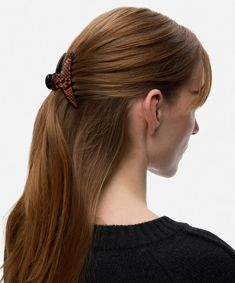 Ipekyol Set of Two Leather-Effect Hair Clips